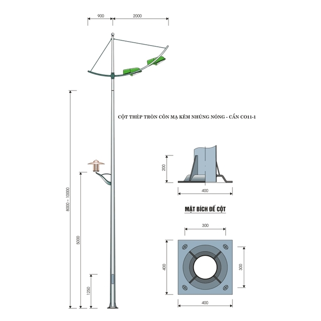  Cột thép tròn côn TC...- 78 cần đơn