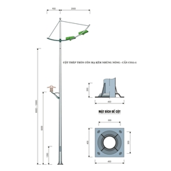  Cột thép tròn côn TC...- 78 cần đơn
