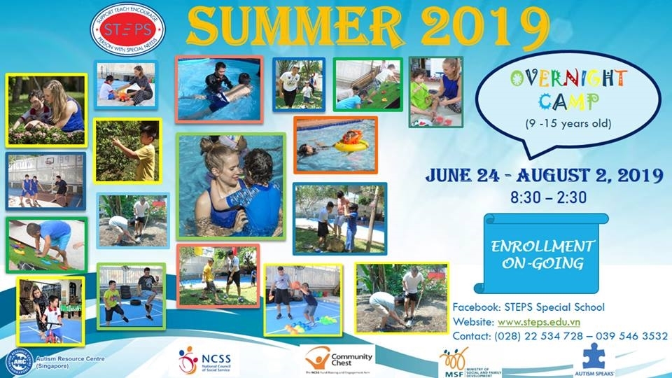 chương trình học hè 2019 - trường chuyên biệt steps